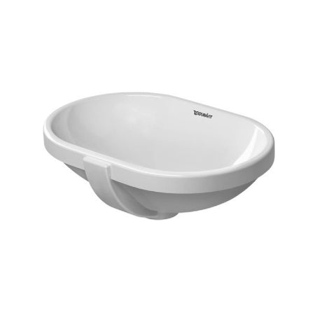 Duravit Bathroom_Foster Undercounter Basin 430x280mm (No Taphole) with Overflow Alpine White 0336430000-P