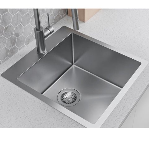 Amelie Deauville Kitchen Sink w/ 1 Taphole (Topmount) 450x450x250mm (No Overflow) Stainless Steel BDOSSTRATL35