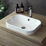 Caroma Luna Inset Basin No Tap Hole White 899105W