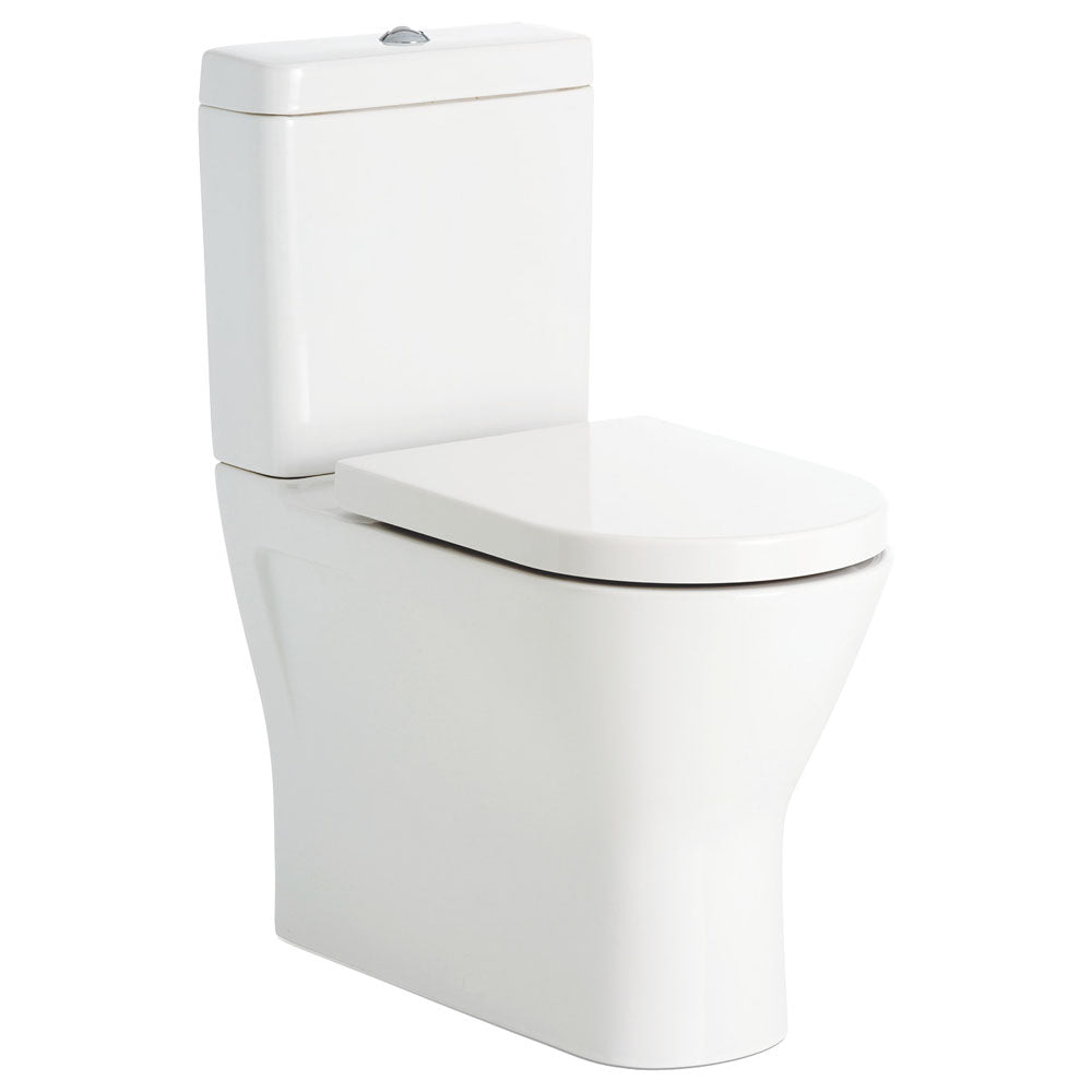 Fienza Resort Back-to-Wall Toilet Suite S Trap 90-200 w/ Bottom Inlet White 385447WA