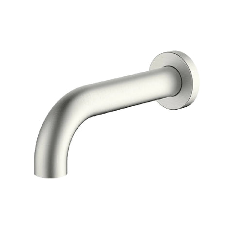 Abey Lucia Curved Bath/Basin Spout 165mm Brushed Nickel 3S-C165-BN