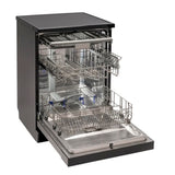 Euro Appliance Dishwasher 14 Place Cutlery Tray/Auto Open Door 7 Program Black EDW6014BK