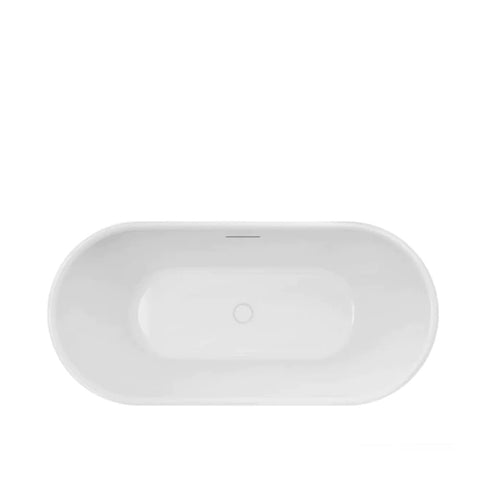 Decina Valentina Freestanding Bath 1500mm with Overflow Gloss White VA1500GW