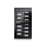 Pro-Line Caso Wine Fridge 51 Bottle Capacity 178ltr Presentation Shelves Dual Zone Black WF-178-PD