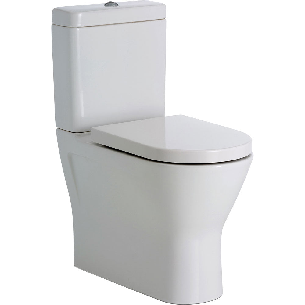 Fienza Resort Toilet Pan P Trap Bottom Inlet Rimless White 380000W