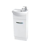 Fienza Antonio On Kickboard Cabinet 400mm Cabinet Only Solid Doors White 40AKW-CAB