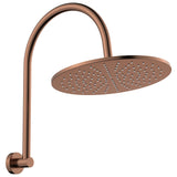 Fienza Empire Slim Curved Shower Arm Set Brushed Copper 411109CO-D