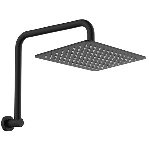 Fienza Tono Gooseneck Shower Arm Matte Black 411129B-A