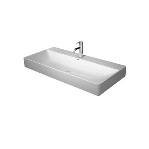 Duravit DuraSquare Washbasin 1000 x 470mm (1 Taphole) No Overflow Waste Inc. Glazed Under Alpine White 2353100041-P