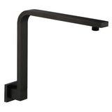 Fienza Square Fixed Gooseneck Arm 350mm Matte Black 422113