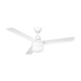 IXL Aeroflow Ceiling Fans Skyster 122cm 48" AC Ceiling Fan with Light Kit White 42221