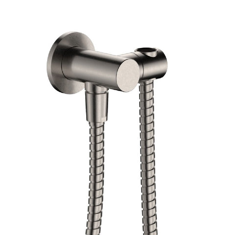 Fienza Round Hand Shower Bracket w/ Hose Brushed Nickel 433200BN