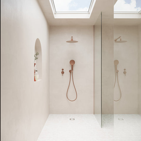 Fienza Kaya Hand Shower Round Plate Brushed Copper 433201CO