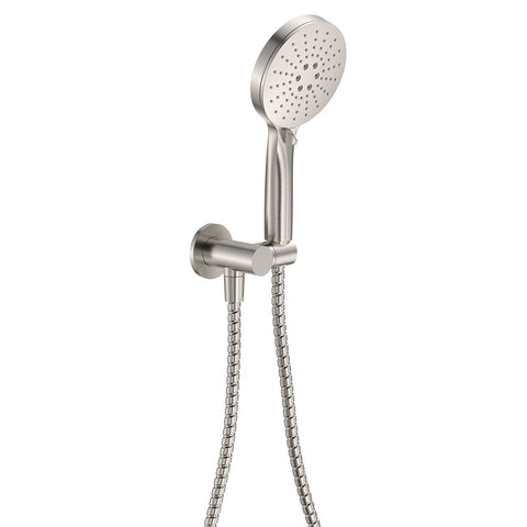 Fienza Empire Slim Hand Shower Round Plate Brushed Nickel 433202BN