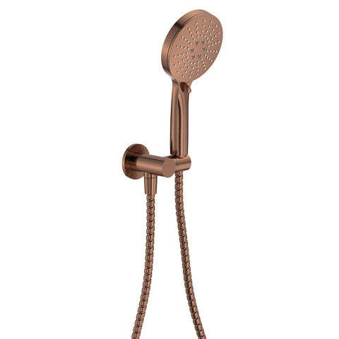 Fienza Empire Slim Hand Shower Round Plate Brushed Copper 433202CO