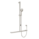 Fienza Care Inverted T Bar Rail Shower w/ Push/Pull Slider Brushed Nickel 444117BN-P