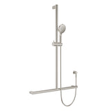 Fienza Care Inverted T Bar Rail Shower Brushed Nickel 444117BN