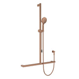 Fienza Care Inverted T Bar Rail Shower w/ Push/Pull Slider Brushed Copper 444117CO-P