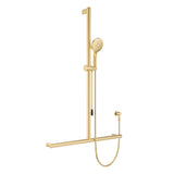 Fienza Care Inverted T Bar Rail Shower w/ Push/Pull Slider Urban Brass 444117UB-P