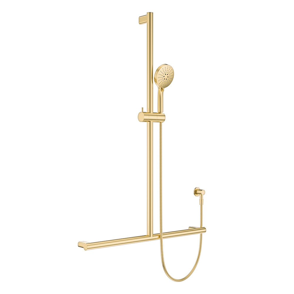 Fienza Care Inverted T Bar Rail Shower Urban Brass 444117UB