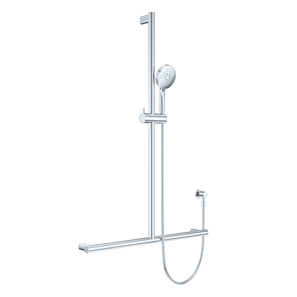 Fienza Care Inverted T Bar Rail Shower Chrome 444117