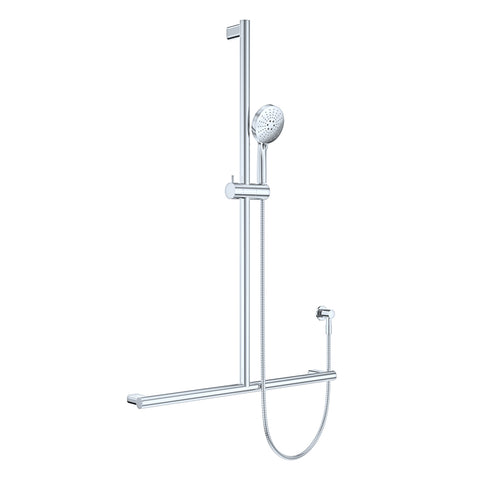 Fienza Care Inverted T Bar Rail Shower Chrome 444117