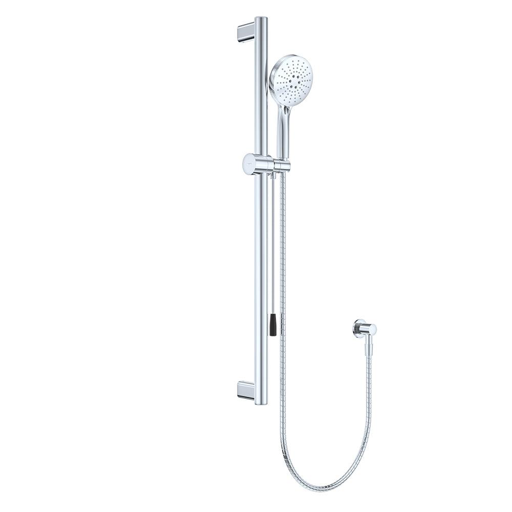 Fienza Care Rail Shower Set 900mm Chrome w/ Push/Pull Slider 444119-P