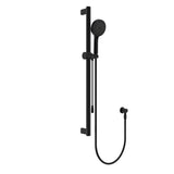 Fienza Care Rail Shower Set 900mm w/ Push/Pull Slider Matte Black 444119B-P