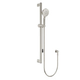 Fienza Care Rail Shower Set 900mm w/ Push/Pull Slider Brushed Nickel 444119BN-P