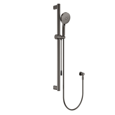Fienza Care Rail Shower Set 900mm w/ Push/Pull Slider Gunmetal 444119GM-P