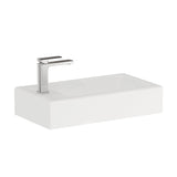 Fienza Ralph Vanity Bench Top 450mm (1 Taphole) Top Only Gloss White 4525T-TOP