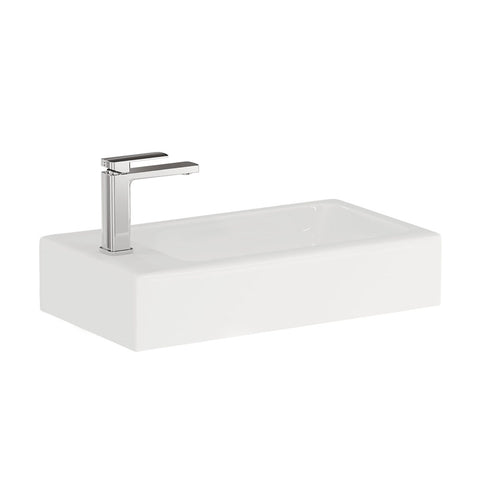 Fienza Ralph Vanity Bench Top 450mm (1 Taphole) Top Only Gloss White 4525T-TOP