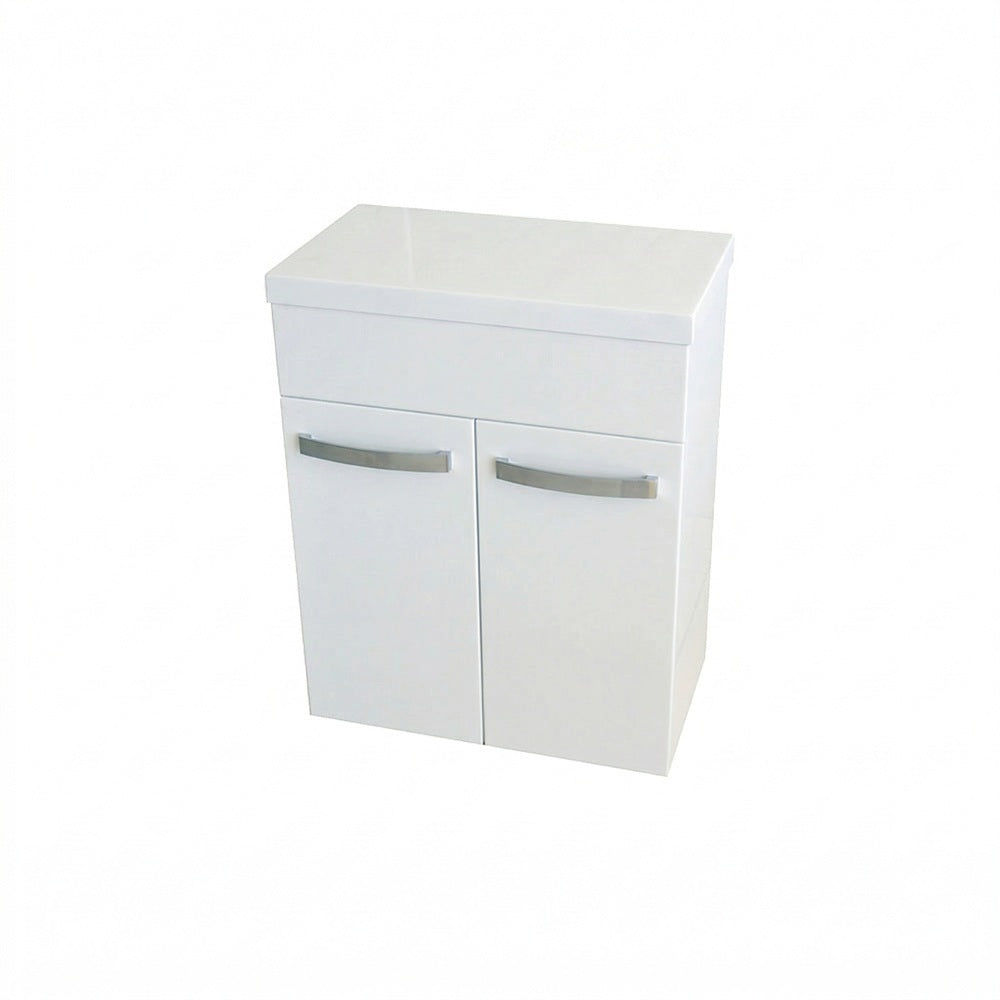 Fienza Ralph Wall Hung Cabinet Only 450mm Solid Doors Gloss White 4525TWH