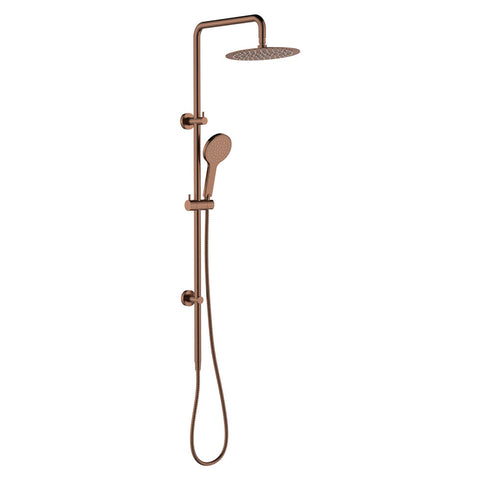 Fienza Kaya Twin Rail Shower Brushed Copper 455109CO
