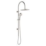 Fienza Empire Slim Curved Twin Shower Brushed Nickel 455110BN