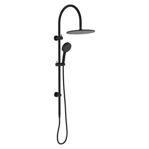 Fienza Empire Slim Curved Twin Shower Matte Black 455110B