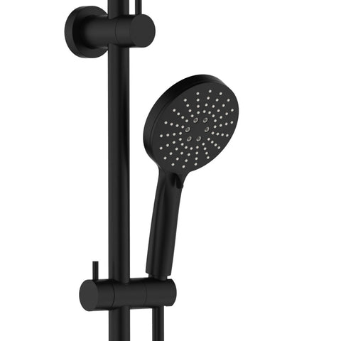 Fienza Empire Slim Curved Twin Shower Matte Black 455110B