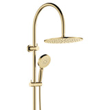 Fienza Empire Slim Curved Twin Shower Urban Brass 455110UB