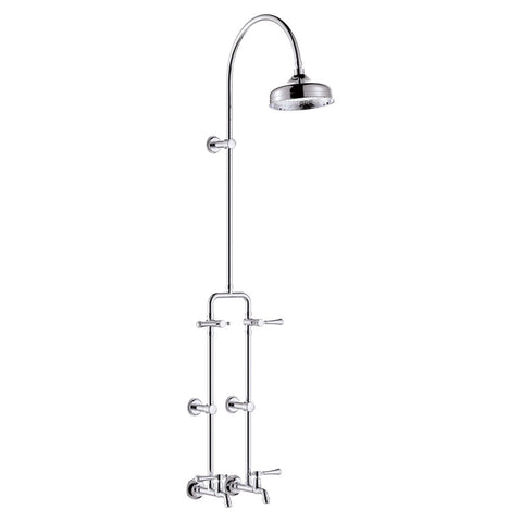 Fienza Lillian Exposed Shower & Bath Set w/ Lever Handles Chrome 455123