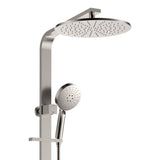 Fienza Empire Slim Deluxe Twin Shower Brushed Nickel 455124BN