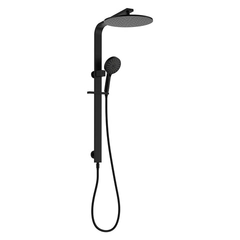 Fienza Empire Slim Deluxe Twin Shower Matte Black 455124B