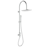 Fienza Kaya Wall Mounted Outdoor Twin Shower Brushed Stainless Steel 455189