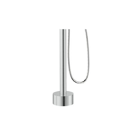 Fienza Kaya Outdoor Shower Base Plate Cover 85mm Height Brushed Stainless Steel 455190-CP