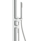 Fienza Kaya Floor Mounted Outdoor Twin Shower Brushed Stainless Steel 455190