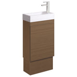 Fienza Denzel Minka On Kickboard Vanity 450mm (1 Taphole) No Overflow Walnut 45DWAK