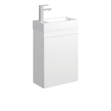 Fienza Edge 450mm Wall Hung Vanity NO Overflow Satin White 45RW