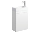 Fienza Edge 450mm Wall Hung Vanity NO Overflow Satin White 45RW