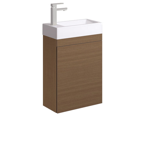 Fienza Edge Wall Hung Cabinet Only 450mm Walnut 45RWA-C