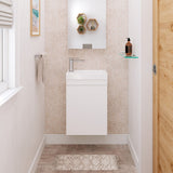 Fienza Edge Wall Hung Cabinet Only 450mm Satin White 45RW-C