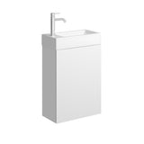 Fienza Minka Wall Hung Vanity 450mm (1 Taphole) No Overflow Satin White 45UW